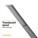 Fiskars Indoor Watering Can, Long Reach Spout for Precision Hydration on Houseplants, Anti-Drip Nozzle with Translucent Volume Markings, Ergonomic Recycled Plastic Body, 40 oz, Black