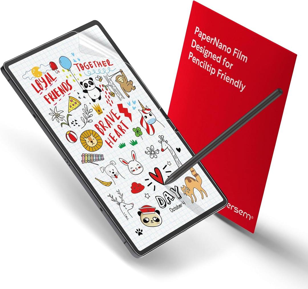 bersem 2 PACK Paperfeel Screen Protector Designed for Samsung Galaxy Tab S10 Lite / S10 FE / S9 FE (10.9 inch) & Tab S11 / S9 / S8 / S7 (11 Inch), Anti Glare, Like Drawing on Paper