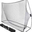 GoSports Golf Practice Hitting Net - Choose Between Huge 10 x 7 ft or 7 x 7 ft Nets - Personal Driving Range for Indoor or Outdoor Use - Designed by Golfers for Golfers (Black)