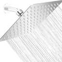 Rain Shower Head,High Pressure Stainless Steel Rainfall Shower Head,Waterfall Bathroom Square Showerhead,Adjustbale Shower Head with Anti-Clogging Silicone Nozzles,Single Function,8 inch