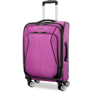 American Tourister 4 KIX 3.0 Carry-On Softside Expandable Luggage with 4 Spinner Wheels, Hyper Violet