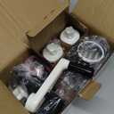 Cambom Rotary Cheese Grater Hand Crank Cheese Shredder for Fresh Cheese, Vegetable, Nuts,Non-slip Suction Base, Free Cleaning Brush Three Blades, Black