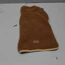 cyeollo Coats Reversible Dog Jacket Thickened Vest Turtleneck Fleece Furry Clothes Doggie Jacket for Cold Weather Winter Warm Dog Coats for Small Dogs Brown Apparel Size Medium