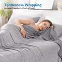 HOMFINE Cooling Blankets for Hot Sleepers - Summer Blanket Thin Lightweight Breathable Soft Double Side Enhanced Cooling for Bed Couch Sofa, Keep Cool for Night Sweats (Grey, 90 x 90 inches)