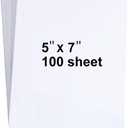 100 Pieces 5" x 7" White Cardstock, Heavyweight Cardstock Sheets Blank Invitation Paper Greeting Cards Printable, 74lb Cover 200 GSM/White