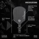 Six Zero Double Black Diamond Control Pickleball Paddle | Raw Carbon, Flared Design & Multiple Sizes