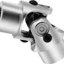 3/4" 20 Spline X 3/4" Round Steering Shaft U Joint Single Chrome Universal Joint Coupling (3-1/4" Overall Length)