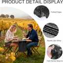 Sequin Table Runners 72 Inches Long Black Glitter Table Runner for Party, Wedding, Bridal Baby 6 Pcs, Black