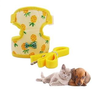 Generic Adjustable Cat Harness - Anti-Escape Kitten Safety Set - Soft Mesh Vest for Walking and Training (S), Yellow