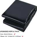 UWIOFF 15 x 20 FT Pond Liner, 20 mil Pond Liners for Outdoor Ponds, UV Resistant Fish Pond HDPE Liner for Backyard Koi Ponds, Pool, Water Features, Fountains, Waterfall and Water Gardens, Black
