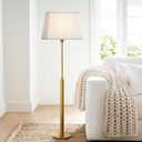 White Lamp Shades, Large Square Lampshades, Top7 x 12.5'' xBottom 9 x 15'' xHigh 9.8 '', Includes 1 Lamp Harp Holder, 2 Adapters, Suitable for Table Lamps and Floor Lamps, Easy Assembly
