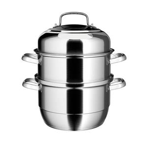 VENTION 3 Tier Steamer Pot Stainless Steel 28cm, Induction Steamer for Cooking, 11 Inch Steam Pot for Dumpling