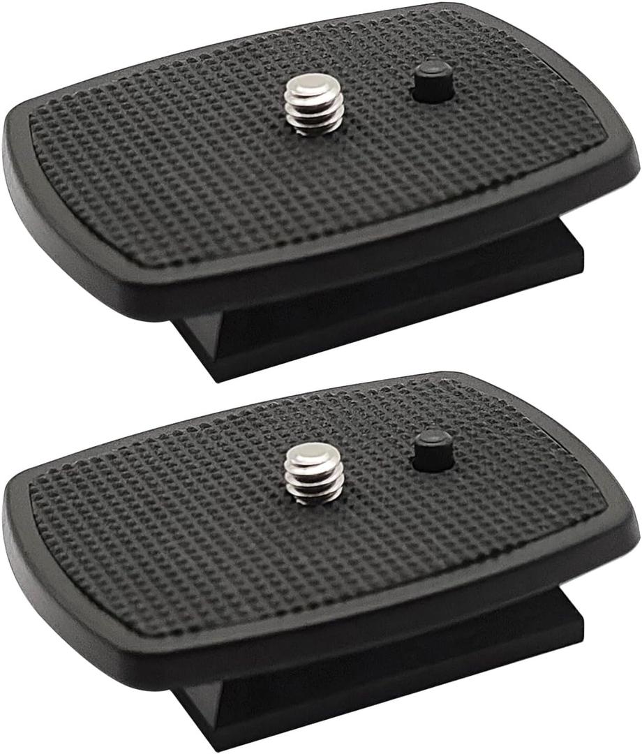 2 Pcs 42mm Tripod Quick Release Plate Camera Mounting Adapter Parts Replacement, QR Plate Replacement for Promaster 6100 6160 Hakuba S-4500 Velbon Sherpa Tripod Mount 1 5/8 (Black)