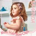 3 x 20PCS Pink Mini Bow Hair Clips Gingham Craft Hair Bows Small Bows for Hair Sweet Bowknot Hair Ribbon Clips Cute Claw Clips Hair Barrettes Accessories for Teens Women and Girls