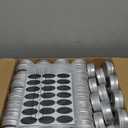 200 Pack Metal Tins Aluminum Containers with Lids Screw Top Round Tin Cans for Cosmetic Lip Balm DIY Salves Candles Wax with 5 Markers 10 Sheets Label Stickers (2 oz, Silver)