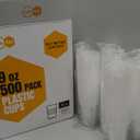 Turbo Bee 500 Pack 9oz Disposable Plastic Cups,Heat-Resistant & Food Safe Drinking Cups for Hot/Cold Beverages, Perfect for Schools, Offices, Events & Commercial Use