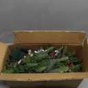 Pre-Lit Pathway Christmas Tree(2 Pack), Artificial Christmas Urn Filler with LED Lights, Golden & Red Berries, Pine Cones, Outdoor Light Up Planter Filler Holiday Home Decor