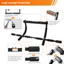 ENERGI CORE Pull Up Bar for Doorway Multi-Grip Chin Up Bar, No Screws Required Heavy Duty Door Frame Bar for Home Gym, Strength Training & Upper Body