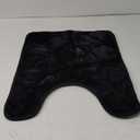 OLANLY Memory Foam Toilet Rugs U-Shaped 24x20, Ultra Soft and Absorbent Bathroom Rugs, Non-Slip, Comfortable, Machine Washable Contour Bath Mat for Toilet Base, Home Decor Accessories, Black