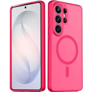 Case for Samsung Galaxy S26 Ultra Case Magnetic [Compatible with MagSafe] Thin Slim Shockproof Protective Cover for Women Girls Translucent Matte Phone Cases for Galaxy S26 Ultra, Hot Pink