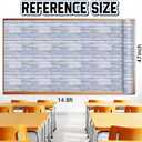 Inkspire Beach Wood Bulletin Board Paper Roll,14.8FTx47IN Large Reusable Waterproof Erasable Classroom Wall Background Backdrop Paper,Fade-Resistant Fabric Wrapping School Decors Teacher Supplies, 177.6" x 47"