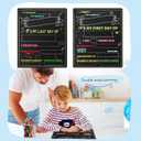 4 x First Day of School Board, 12"x10" Reusable Chalkboard Sign for Kids, Double-Sided Photo Prop for First and Last Day, Back to School Supplies for Kindergarten to Grade 12