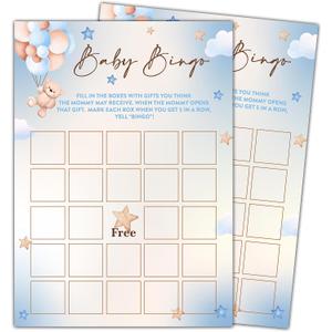 YSTEP We Can Bearly Wait 30 Baby Bingo Fill-in Game Cards, Gender Reveal Party Supplies Favors (5"x7") - F04