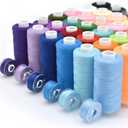 72Pcs 36 Colors Prewound Bobbins and Thread Spools for Hand & Machine Sewing, Emergency and Travel, DIY and Home, 36 Colors 400 Yards per Polyester Thread Spools