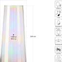 KROSNO Glass Vase for Flowers, 9.45 inch, Iridescent Collection | Rainbow Carafe, Lead-Free Crystal Glassware, Home Decor, Transparent Vase, Centerpieces for Tables
