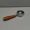 58mm Naked Portafilter Compatible with Breville Dual Boiler, Oracle, Oracle Jet Espresso Machines Rosewood Handle 2 Ears 18-21g Double Shot Filter Basket Included