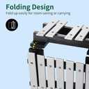 Heuyrao 30 Notes Foldable Glockenspiel Xylophone, Percussion Instrument Kit for Beginner- Includes 4 Mallets and Carrying Bag