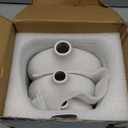 VELOVA Set of 3 White Ceramic Vase with 65 PCS Dried Pampas Grass Flowers Aesthetic Boho Modern Small Round Cute Vases for Decor Living Room Coffee Table Shelf Bedroom Office Desk Home Gifts Women Mom