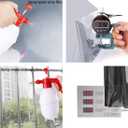 WPCTEV Window Film One Way Mirror Tint Daytime Privacy Static Cling Non-Adhesive Decorative Heat Control Anti UV Window Tint for Home and Office Black Silver 6 Mil 29.5 Inch x 13.1 Feet