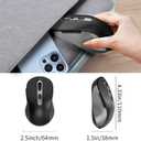 Wireless Mouse for Laptop, PC, Chromebook, Mac, MacBook, Silent Wireless Mouse with USB Nano Receiver, Side Button, 2400 DPI, Anti Slip Roller, 6 Button Ergonomics Cordless Computer Mice - Black Gray