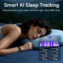 Fitness Smart Bracelet,24/7 Sleep & Health Tracker,170+ Sport Modes | Heart Rate, SpO2, Stress, Step & Calorie Tracker, 30 Days Battery, IP68 Waterproof, Screenless, Smart Wristband, Free App