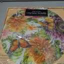 CounterArt Botanica 4mm Tempered Glass Lazy Susan Turntable 13" Diameter Condiment Caddy Cake Plate Pizza Server