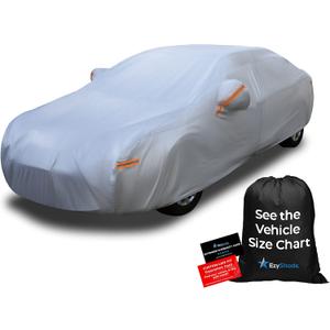 EzyShade 10-Layer Car Cover Waterproof All Weather. See Vehicle Size-Chart for Accurate Fit. Outdoor Full Exterior Covers for Automobiles Sedan Hatch SUV Rain Sun Protection. Size A5 (See SizeChart) (Reflective)