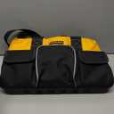 Tool Bag, 18 Inch, Yellow and Black, Wide Mouth Opening, Multiple Pockets, Shoulder Strap