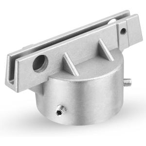 Hicarer 1 Pcs Street Name Sign Bracket for 2 3/8" Pole 5.5" Wide (3/16" Slot) Heavy Duty Street Name Sign Holder Round Aluminum Pole Bracket