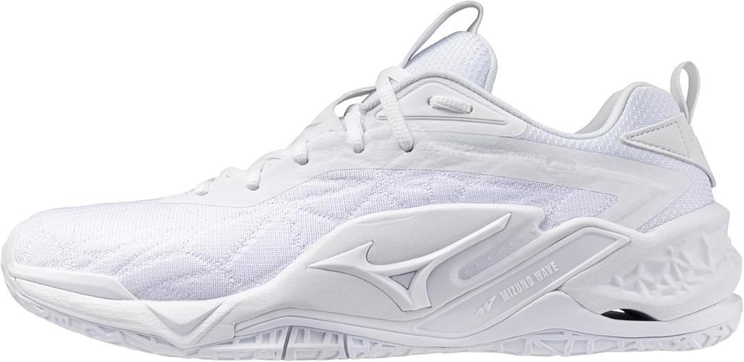 Mizuno Unisex Adult Wave Stealth Neo 2 Unisex Volleyball Shoe (8.5 Wide Women/7 Men, White)