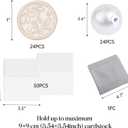 UNIQOOO 24Sets Magnolia Wax Seal Place Card Holders, Champagne Name Card Holders for Wedding Engagement Decor, Tea Party Table Setting, Name Tag, Party Food Labels (24Pcs)