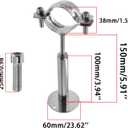 Wall Mount Pipe Supports,Ceiling Mount Pipe Strap Clamp,TTZEZE 304 Stainless Steel Adjustable Pipe Bracket Holder Pipe Straps with Screws for PVC Metal Water Pipe Tube Fitting (38-40mm/1.5-1.6'')