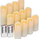 Amazon.com: Enido 12 Pc Flameless LED Candles with Remote & Timer, Outdoor Waterproof, Flickering Electric Warm Lights for Cozy Home & Holiday Romantic Decor, Battery Operated for Party(D 2.2 x H 4/5/6 : Tools & Home Improvement