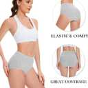 CAILECOTTON Womens Underwear Cotton Briefs for Women Plus Size Panties for Women Pack 2/5 (Gray, XXL)