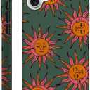 DAIZAG Case Compatible with for iPhone 16,Pink Orange Sun Moon Faces Phone Case for iPhone 16 for Girl Women Boy Men