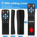 XGBFH Universal Big Button Remote for Seniors, Elderly, 2-Device Control - Learning Functions, Use for TV, Streaming Box, Soundbar Audio Recevier, DVD/VCR/SAT Device & DVD, Dementia Friendly GiFeets