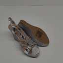 Forever FQ22 Women's Glitter Strappy Wrapped Wedge Heel Platform Sandals, Silver Glitter, 7.5