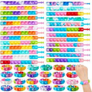 JOYIN Pop Fidget Toys pops Bulk 25 Pack Party Favors for Kids 4-8,8-12 Year, Fidget Bracelets Sensory Toys for Birthday Carnival Easter Prizes Gifts Goodie Bags Stuffers for Kids, Treasure Box Toys