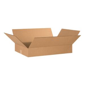 BOX USA 24164 Flat Corrugated Cardboard Box 24" L x 16" W x 4" H, Kraft, For Shipping, Packing and Moving (Pack of 25)