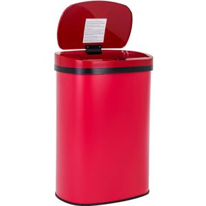New Red 13-Gallon Touch Free Sensor Automatic Kitchen Office